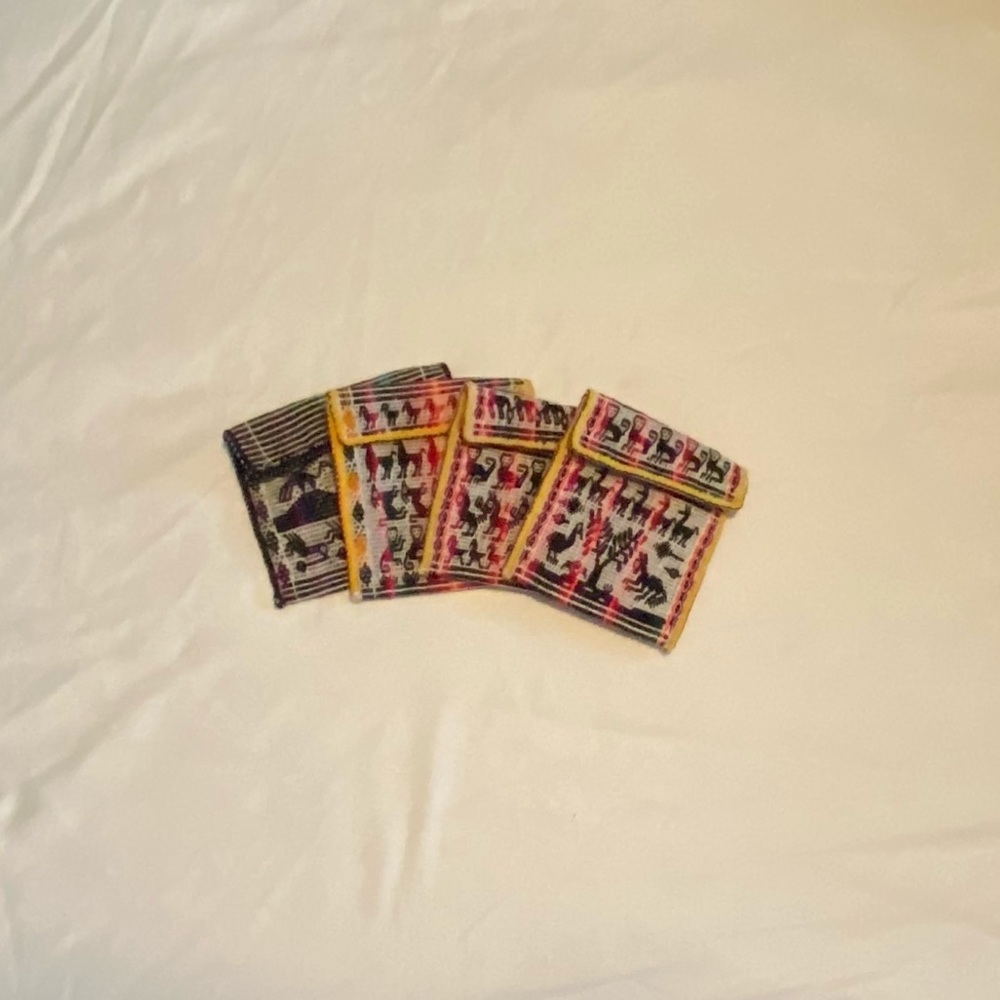 Handmade Embroidered Bolivian Coin Bags